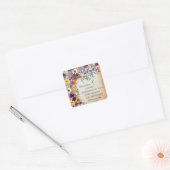 Wees je gids, herfstflorale mix vierkante sticker (Envelop)