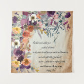 Wees je gids, herfstflorale mix wandkleed (Voorkant)