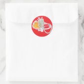 Wees je grootste fan ronde sticker (Tas)