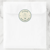 WEES JE HANDEN. RONDE STICKER (Tas)