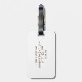 Wees je mooie Script Lettering Copper Bagagelabel (Achterkant verticaal)