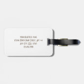 Wees je mooie Script Lettering Copper Bagagelabel (Achterkant horizontaal)