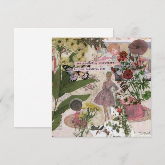 Wees je mooie zelf platte Wenskaart (Voorkant / Achterkant)