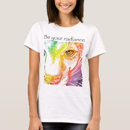 Wees je radiante leeuw regenboogdieren t-shirt