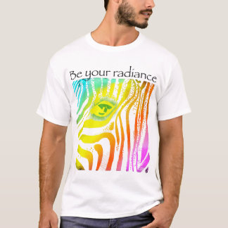 Wees je radiante zebra regenboogdieren t-shirt