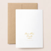 wees je tiful Gold foil kaart (Met envelop)