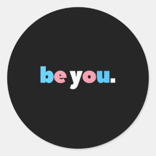 Wees je Transgender Pride, LGBTQ Trans Flag, LGBT Ronde Sticker