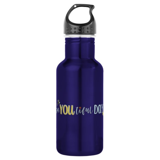 Wees je vrolijke dag! waterfles (Voorkant)