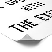 Wees je wisselgeld, bedrieg het gewone, citeer pos poster (Hoek)