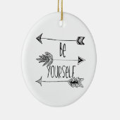 Wees jezelf als pijlen keramisch ornament (Rechts)