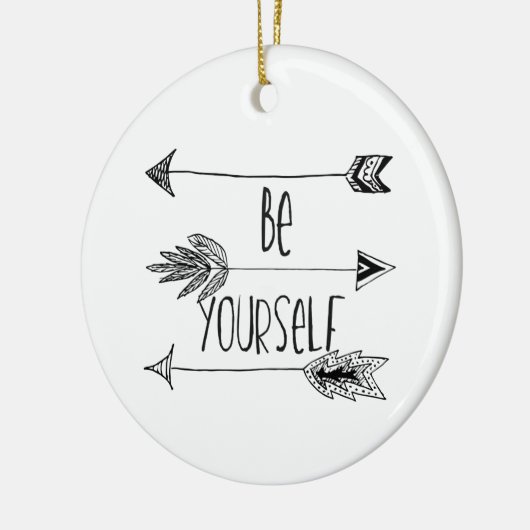 Wees jezelf als pijlen keramisch ornament (Links)