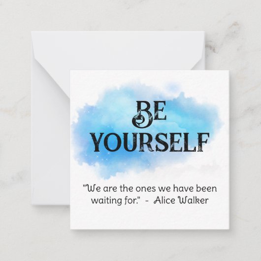 *~* WEES JEZELF AP62 Alice Walker Flat Note Kaart Notitiekaartje (Voorkant)