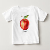 Wees jezelf Apple Print baby Tshirt rood gedrukt (Voorkant)