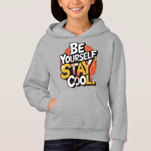 Wees jezelf Blijf cool Motivatie Grunge Typo