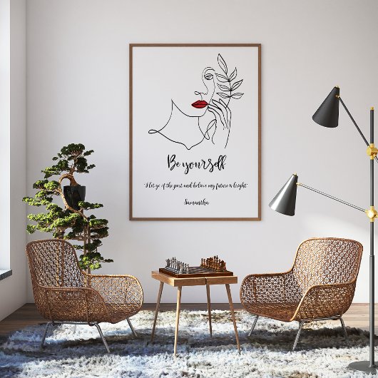Wees jezelf Boho Motivatie aangepaste offerte Perfect Poster