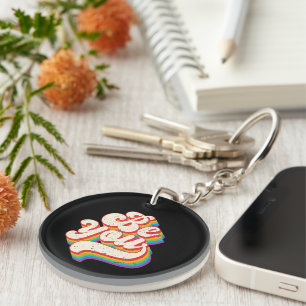 Wees jezelf! Button Sleutelhanger