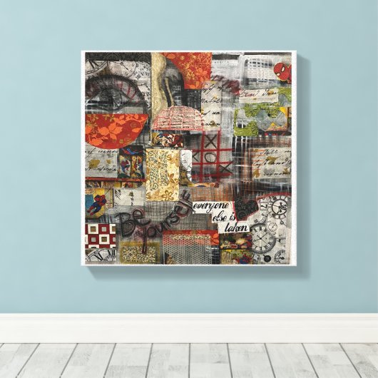 Wees jezelf Collectie Canvas Afdruk (Insitu (Houten vloer))