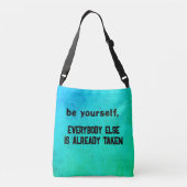 wees jezelf crossbody tas (Achterkant)