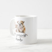 Wees jezelf Cute bulldog puppy naast brievenbus Koffiemok (Voorkant links)