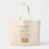 Wees jezelf. De rest is al bezet." Grote Tote Bag (Voorkant)