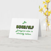 Wees JEZELF, de rest is al bezet Kaart (Gele Bloem)