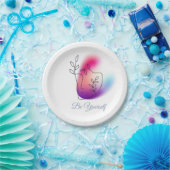 Wees jezelf" Design 7" Ronde papieren Bord (Feest)