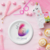 Wees jezelf" Design 7" Ronde papieren Bord (Feest)