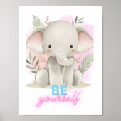 Wees jezelf - Digitale Inspirerend muurkunst Poster (Voorkant)