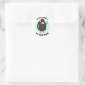 Wees jezelf een Ewenique Funny Sheep Pun Ronde Sticker (Tas)