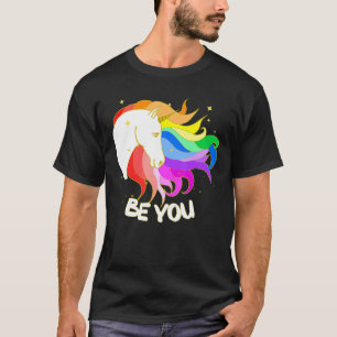 Wees jezelf een Magische Unicorn met regenboogmane T-shirt