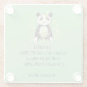 Wees jezelf Emerson Quote met Boho Panda Glazen Onderzetter (Achterkant)