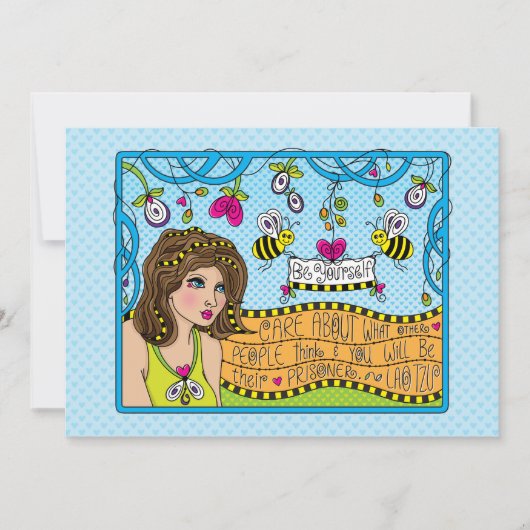 Wees jezelf_Flat Card 7"x5" (Voorkant)