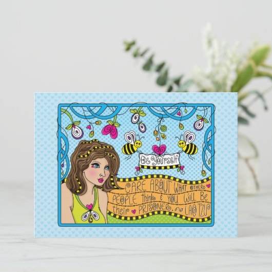 Wees jezelf_Flat Card 7"x5" (Staand voorkant)