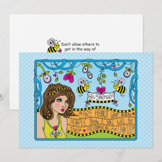 Wees jezelf_Flat Card 7"x5" (Voorkant / Achterkant)