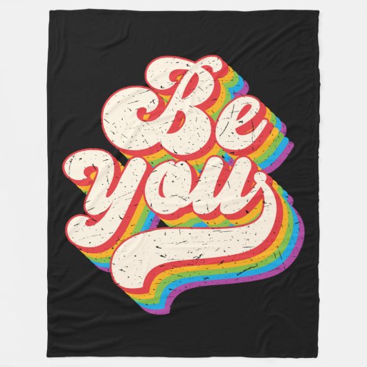 Wees jezelf! Fleece Deken (Voorkant)