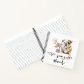 Wees jezelf gepersonaliseerde bulldog puppy notitieboek (Binnen)
