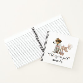 Wees jezelf gepersonaliseerde Jack Russell Puppy Notitieboek