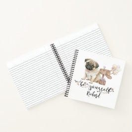 Wees jezelf gepersonaliseerde Pug Puppy Notitieboek