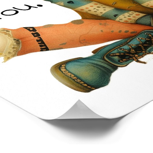 Wees jezelf. Grappig portret van een vrouw AI kuns Poster (Hoek)