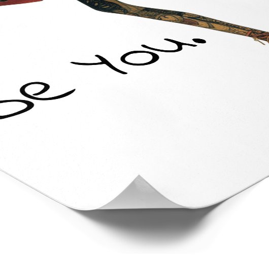 Wees jezelf. Grappig portret van een vrouw AI kuns Poster (Hoek)