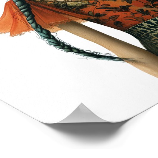 Wees jezelf. Grappig portret van een vrouw AI kuns Poster (Hoek)