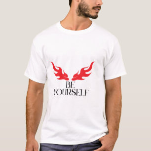 Wees jezelf - het versterken van minimalistische o t-shirt