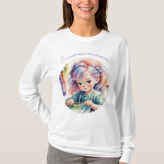 Wees jezelf, iedereen anders is al bezet T-shirt (Voorkant)