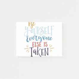 Wees jezelf iedereen anders. post-it® notes