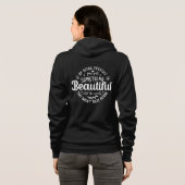 Wees jezelf iets moois citaat hoodie (Achterkant volledig)