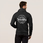 Wees jezelf iets moois citaat hoodie (Achterkant volledig)