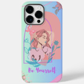 Wees jezelf, illustratie vrouw iPhone / iPad case (Achterkant)