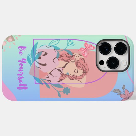 Wees jezelf, illustratie vrouw iPhone / iPad case (Achterkant (horizontaal))