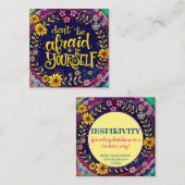 "Wees jezelf" Inspirativiteitskaarten Vierkante Visitekaartje (Voorkant / Achterkant)