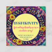 "Wees jezelf" Inspirativiteitskaarten Vierkante Visitekaartje (Achterkant)